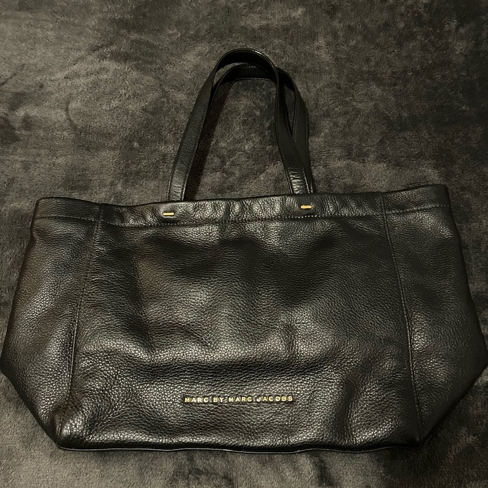 Marc By Marc Jacobs Black Leather Tote Bag